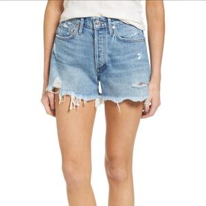 Agolde Light Blue Jean Shorts